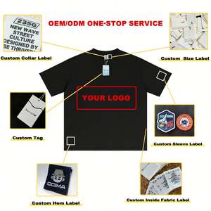 Camiseta personalizada de lavado ácido de gran tamaño en blanco pesado 100% algodón 270 gramos impresión de inyección directa camiseta de impresión para hombres - Product Image 4