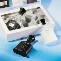 Coffret Cadeau 3 Bouteilles de Parfum Homme Boisé Frais EDT Longue Durée Écologique 90ml Vaporisateur Boîte Cadeau pour les Fêtes et les Rendez-vous