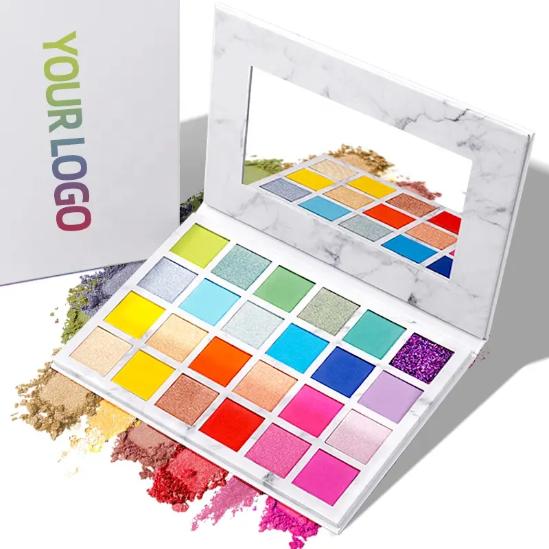 Оптовая продажа, новинка, синие яркие тени для век 12 цветов, палитра пигментных теней для век частной марки