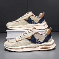 Chaussures de sport rétro britanniques à semelle épaisse, respirantes, imperméables, antidérapantes, en cuir, décontractées, pour le travail, avec semelle intérieure en PU