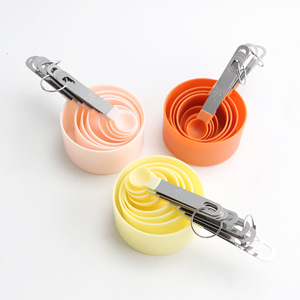 Stainless steel handle plastic <b>measuring</b> <b>cup</b> and spoon eight-piece <b>set</b>, household <b>measuring</b> <b>cup</b> and spoon with markings, - Product Image 2