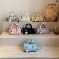 Sac à main Boston texturé pour femme, nouveau style coréen 2025, sac polyvalent simple en forme de coussin, à porter à l'épaule ou en bandoulière