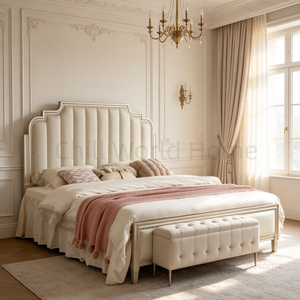 Cama de Madera Sólida de Lujo Estilo Americano con Cabecera Acolchada y Tapizada, Resistente, para Hogar y Proyectos Hoteleros - Product Image 3