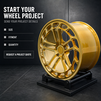 Jantes Mforged Premium Gold Multi-trous haute performance avec design à rayons ouverts pour marques de véhicules personnalisées et applications de rechange