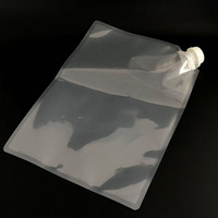 Pochette en plastique PE transparente de qualité alimentaire avec bec verseur, anti-fuite, sac portable pour boissons, vodka, bière, jus, lait, eau minérale