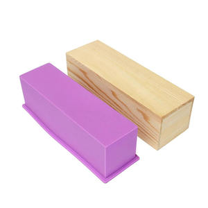 Moule en silicone rectangulaire flexible pour <span class=keywords><strong>savon</strong></span> avec boîte en bois Outil de bricolage pour la fabrication de <span class=keywords><strong>savon</strong></span> Boîte en bois de 42oz pour fournitures de fabrication de <span class=keywords><strong>savon</strong></span> - Product Image 3