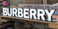 En gros, enseigne lumineuse 3D murale en lettres découpées au laser, à éclairage frontal, pour entreprises de taxis, source de lumière néon, en acier inoxydable