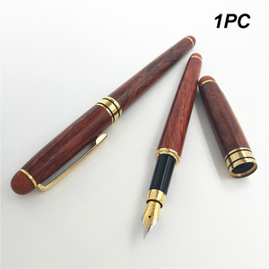 الخشب قلم حبر خشبي الأعمال الفاخرة رائعة طالب هدية عالية الجودة الذهب والأحمر قلم مكتب و مدرسة القلم 1 قطعة - Product Image 6