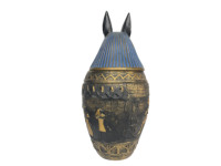 Statue en résine d'anubis égyptien, boîtes de conserve décoratives, artisanat et moules en résine