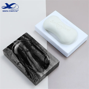 Jabonera artesanal para baño, jabonera de piedra Natural, Barra de <span class=keywords><strong>ducha</strong></span> de piedra de mármol de lujo, jabonera individual para Hotel - Product Image 6