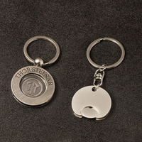Porte-clés de pièce de monnaie de jeton de chariot de chariot de pièce de monnaie d'euro fait sur commande en gros promotionnel d'usine.