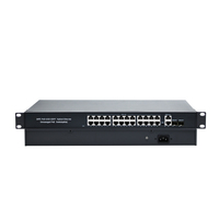 Protocole Standard OEM/ODM de haute qualité IEEE802.3Af/At 48V Out POE Switch 4/8/16/24 Ports Megabit Port 10/100Mbps SC Poe Switch