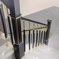 Nouveaux piliers en aluminium Accoudoir d'escalier simple Main courante d'escalier Modèle gris