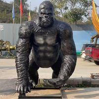 Grandes Décorations de Jardin Extérieur Populaires Statues de Gorille Donkey Kong en Résine Sculptures Animalières Primate Artisanat en Résine de Fibre de Verre