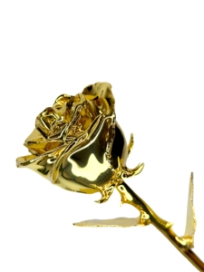 Rose naturelle véritable trempée dans l'or 24 carats, finition électro-plaquée, design élégant et emballage luxueux, idéal pour un cadeau - Product Image 3