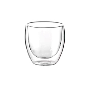 Tasse en verre à double paroi en forme d'œuf sans poignée, résistante à la chaleur, pour jus, lait, café, thé - Product Image 1