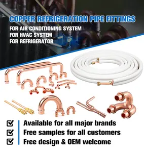 Hailiang-Accesorios de cobre para aire acondicionado, tubos de cobre curvados en u para refrigeración, 180 grados