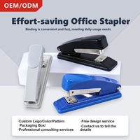 Agrafeuse de bureau personnalisable avec logo, ergonomique, corps en plastique, mécanisme interne en métal, fournitures scolaires, fabricant en gros OEM ODM