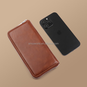 2025 portefeuille <span class=keywords><strong>porte</strong></span>-cartes en cuir Vintage de luxe pour hommes et femmes longue longueur 'Find My Wallet' nouveau produit - Product Image 2