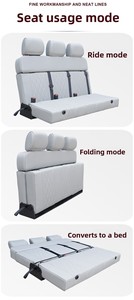 Siège de voiture pliable en cuir personnalisé, lit modifiable pour <span class=keywords><strong>camping</strong></span>-<span class=keywords><strong>car</strong></span>, siège-lit variable pour fourgon, chaise de <span class=keywords><strong>camping</strong></span> - Product Image 6