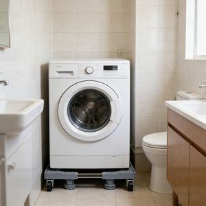 Support de machine à laver réglable JOIN Heavy Duty avec roues verrouillables et amortissement des vibrations - Product Image 1