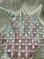 Tissu de dentelle luxueux brodé de sequins floraux 3D, nouvelle dentelle française nigériane en maille 2026