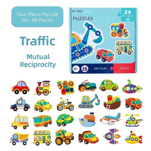 48 Pezzi Puzzle in Legno con Animali per Bambini 5-13 Anni, Sviluppo della Coordinazione Occhio-Mano e delle Capacità Cognitive, Design Resistente alle Piegature - Product Image 3