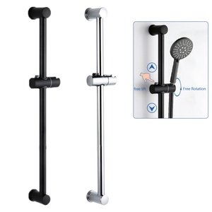 Barre de douche coulissante moderne en acier inoxydable 304 avec douchette à main, bec de robinet, échantillon gratuit, accessoire de salle de bain emballé - Product Image 1