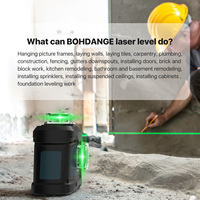 Niveau laser vert industriel 12 lignes Pro 3x360, construction à lignes croisées, deux lignes verticales, une ligne horizontale supérieure, pendule auto-nivelant