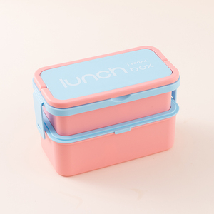Mới Đến Nhựa Trường Hộp Ăn Trưa Trẻ Em Tái Sử Dụng 550 + 900Ml 2 Khoang Thực Phẩm Lưu Trữ Container 2 Hai Lớp Bento Hộp - Product Image 2