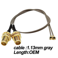 Câble coaxial RF à faible perte UFL vers RP SMA femelle, conducteur en cuivre massif 50 Ohm, pour routeur WiFi, GPS, modules sans fil GSM
