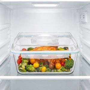 Grand récipient de stockage hermétique en verre, compatible congélateur, pour marinades et rôtisseries - Product Image 2
