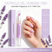Stylo poussoir à huile pour cuticules, parfum lavande, double embout 2-en-1, soin des ongles, hydratant, traitement des cuticules, outil de manucure portable