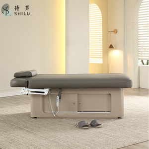 Lit de <span class=keywords><strong>massage</strong></span> moderne en acier inoxydable à température constante avec revêtement en cuir PU, multifonctionnel pour soins du visage, extensions de cils, tatouage, salon, <span class=keywords><strong>spa</strong></span>, domicile - Product Image 3