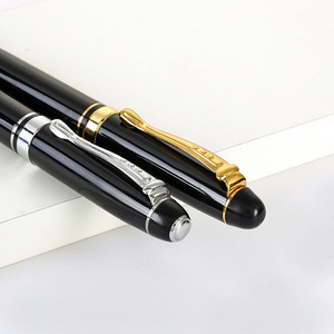 Stylos à bille noirs personnalisés en acier inoxydable, stylos uniformes pour cadeaux pour hommes d'affaires Police agent de bord - Product Image 6