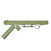 Étui de transport pour queue de billard R-GB-2K à 2 trous, 1/2 pièce, en cuir PU, forme ronde, vente en gros