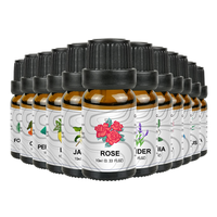 Huile Essentielle Florale Multi-Parfums Hydrosoluble 10ml pour Diffuseur/Humidificateur – Relaxation et Air Frais – Certifiée GMP – Marque Privée