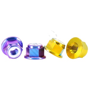 Écrous de blocage hexagonaux à insert en nylon en alliage d'aluminium coloré avec bride filetée pour l'industrie générale - Product Image 2