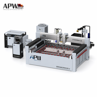 Nouvelle conception de machine de découpe au jet d'eau CNC à 3 axes, moteur/pompe, précision de 0,01 mm, sans fissures, pour verre, miroir, céramique, carrelage, usine