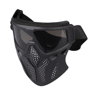 Écran facial complet de protection tactique pour le tir, en polycarbonate de 3,1 mm d'épaisseur, anti-buée, anti-impact