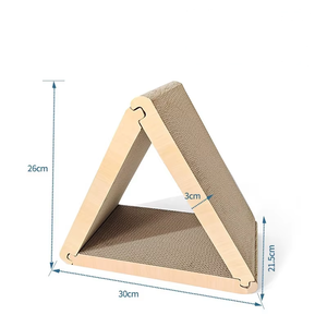 Penjualan Laris Grosir Papan Garukan Kucing Lipat Segitiga Enam Sisi Dapat Digunakan dari Karton Bergelombang. - Product Image 3
