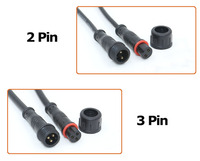 Connecteur mâle-femelle étanche IP65 à 2 ou 3 broches, câble pigtail pour bande LED extérieure