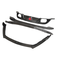 Utilisé pour le 2013-2019 Jaguar F-TYPE véritable fibre de carbone lèvre avant jupe latérale lumière LED diffuseur arrière kit de carrosserie
