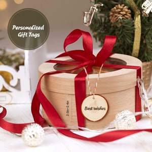 Kraff – tranches de bois naturel inachevé, décorations de noël artisanales avec écorce pour artisanat, décoration de mariage rustique - Product Image 6