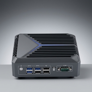 Mini PC mince sans ventilateur J6412 DDR4 128 Go de RAM 6*USB 2*2.5G LAN pour l'éducation industrielle N1121 N1121 - Product Image 1