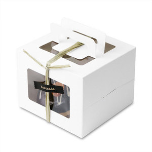 China factory custom logo printing wedding birthday bakery cakebox cardboard paper cake Box With Window