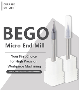 Mata bor CNC karbida mikro 2 Galur, mata bor untuk baja 0.1mm CNC karbida padat 2 galur HRC60 ukuran mikro, mata bor ujung penggunaan Dental - Product Image 4