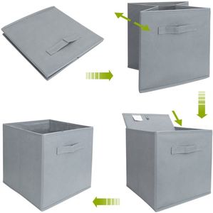 Cubes de rangement robustes et durables de haute qualité, boîtes de rangement pliables avec poignées solides - Product Image 4