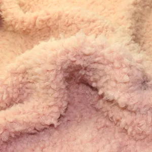 100 Polyester Acrylic Coral Curly Long Hair Knit Faux Fur PV Plush Imitate Goat Cashmere Fleece Fabric for Coat Toy Clothes