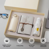 Coffret Cadeau Promotionnel Starlink Personnalisé : Bouteille Thermique, Carnet en Cuir, Pochette de Protection Solaire – Idéal pour les Affaires